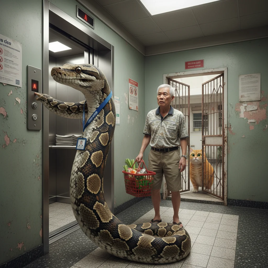 Singaporean Python Demands Better HDB Vertical Transit Access