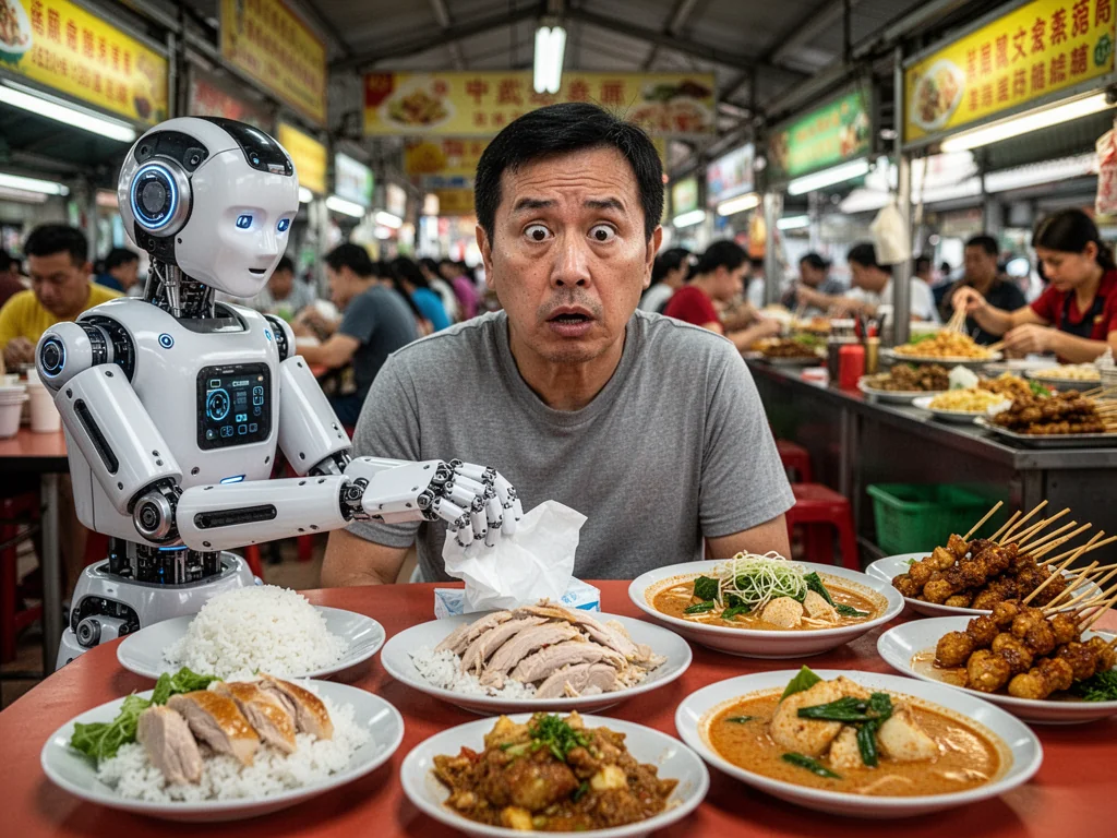 Local Professionals Stunned As New Report Reveals AI Unlikely To Help Them Chope Seats At Hawker Centres