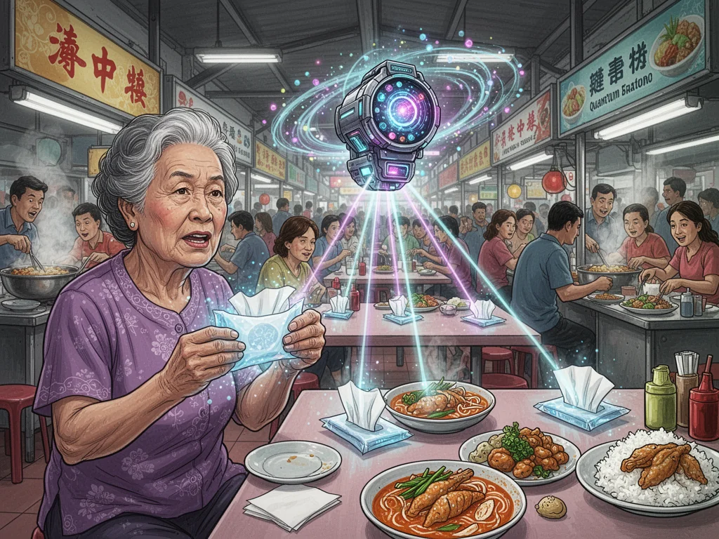 Singapore to Use Quantum Entanglement to Permanently Chope Hawker Centre Tables