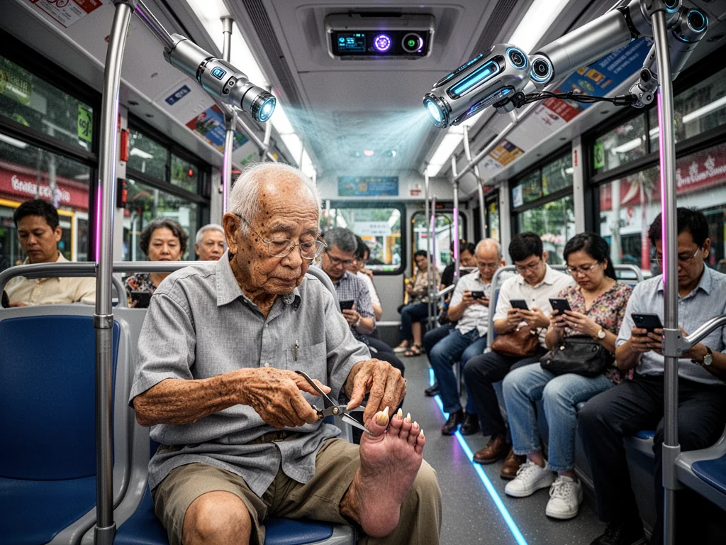 LTA To Deploy Elite Execution Squads For Sinkies Clipping Toenails On Bus