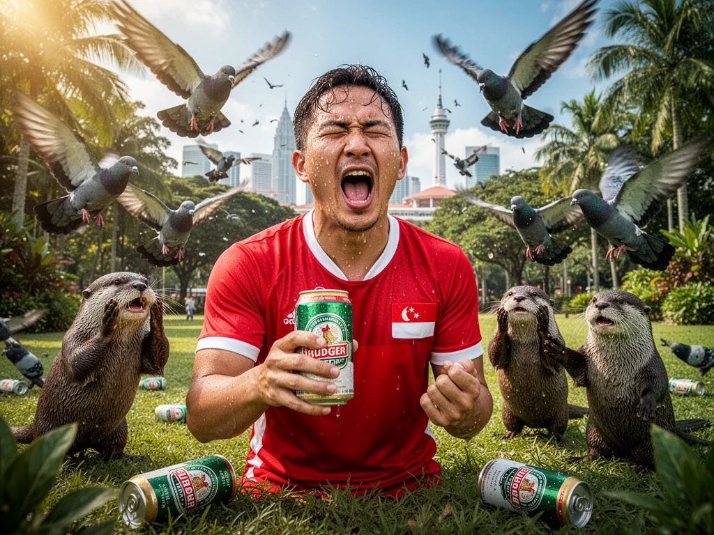 Singapore NParks Classifies Red-Clad Park Drunkards As Highly Invasive Pest Species