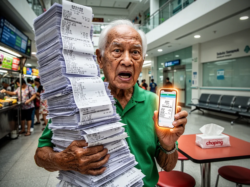 Sinkie Senior Demands Paper Receipt To Properly Feel Weight Of Bankruptcy