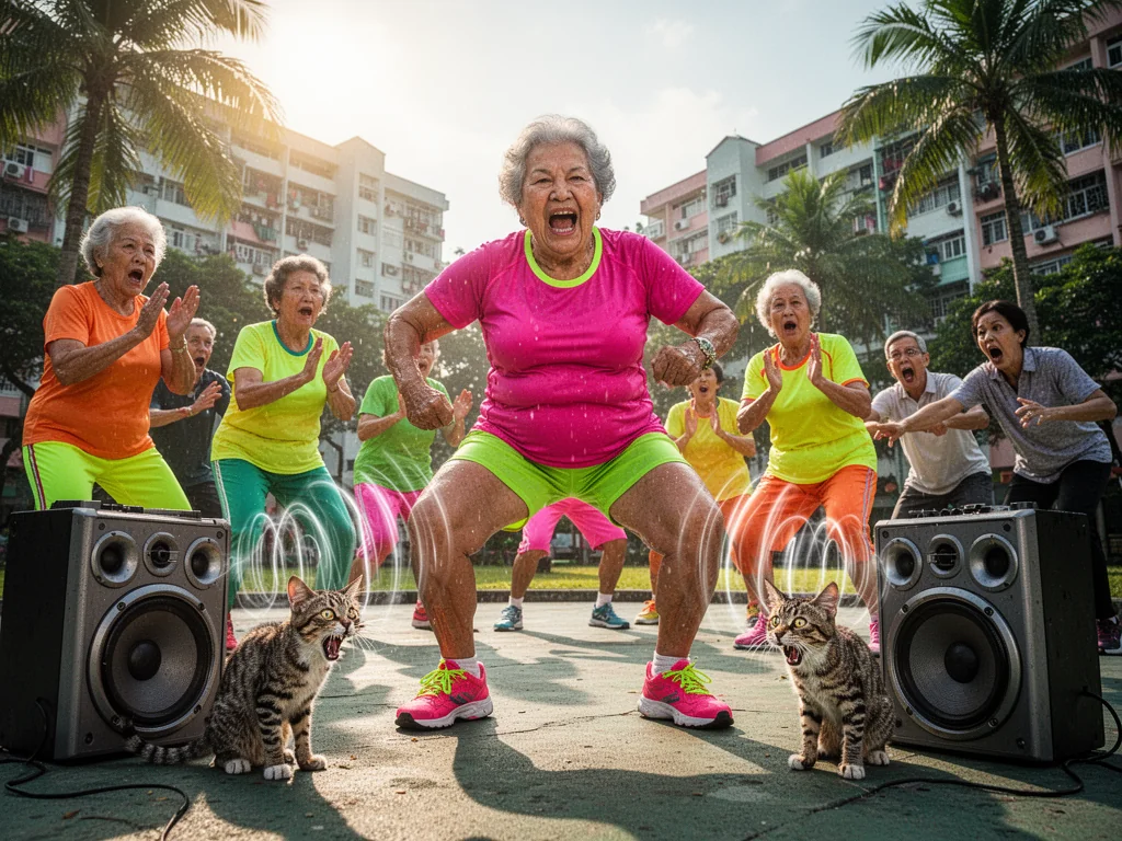 Singapore Aunties Weaponise 6 AM Zumba To Purge Weakness From Parks