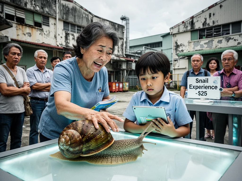 Singapore Parents Rent Industrial Park Snails To Simulate Childhood Joy