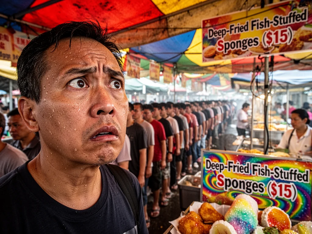 Sinkies Queue Six Hours For $15 Deep-Fried Fish-Stuffed Sponges
