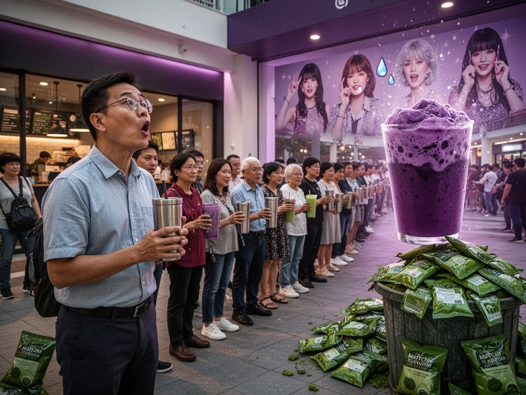Sinkies Prepare To Queue Six Hours For Purple Yam Water