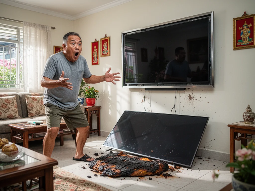 Samsung TV Screen Sheds Itself To Avoid Watching Singaporeans