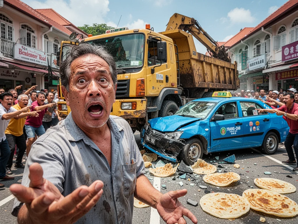 Drunk Sinkie Lorry Driver Arrested For Aggressive Taxi Mating