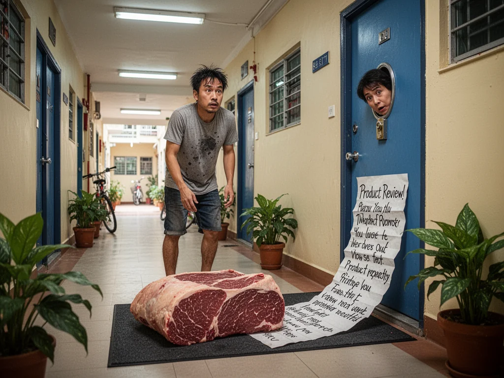 Sinkie Arrested For Starting Unsolicited HDB Doorstep Meat Delivery