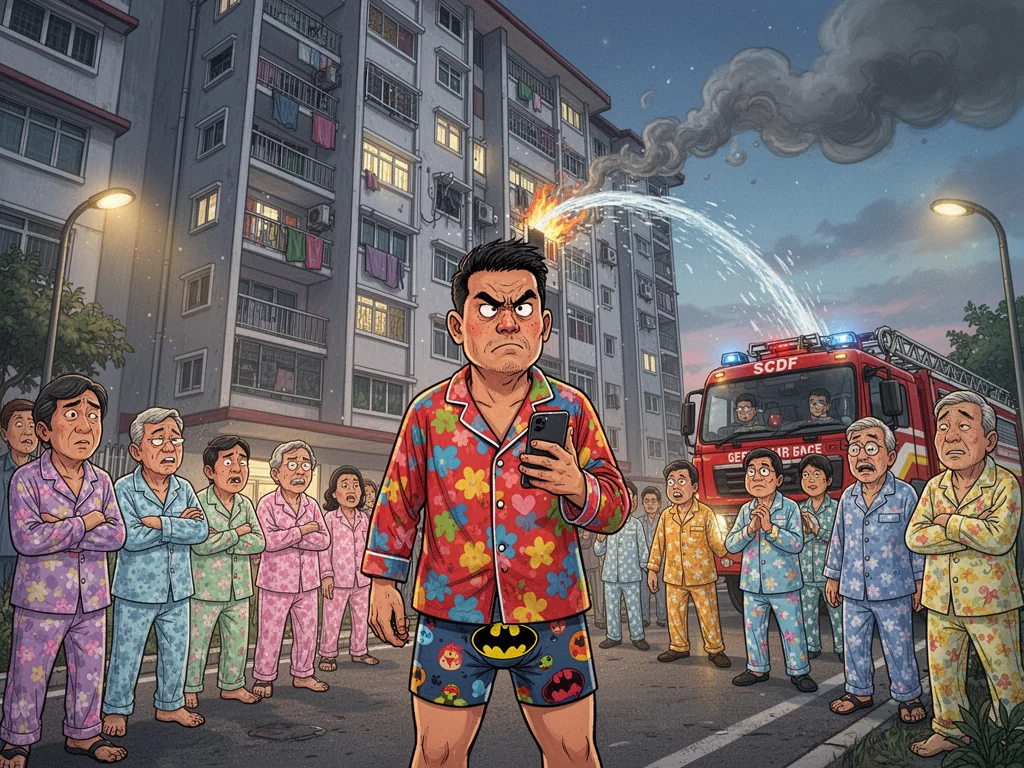 70 Sinkies Evacuated To Contemplate Mortality In Their Pyjamas
