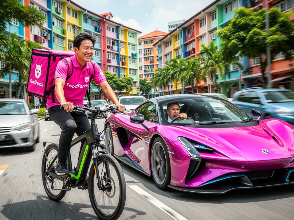New 1,341HP Hypercar Specifically Engineered To Be Overtaken By FoodPanda E-Bikes