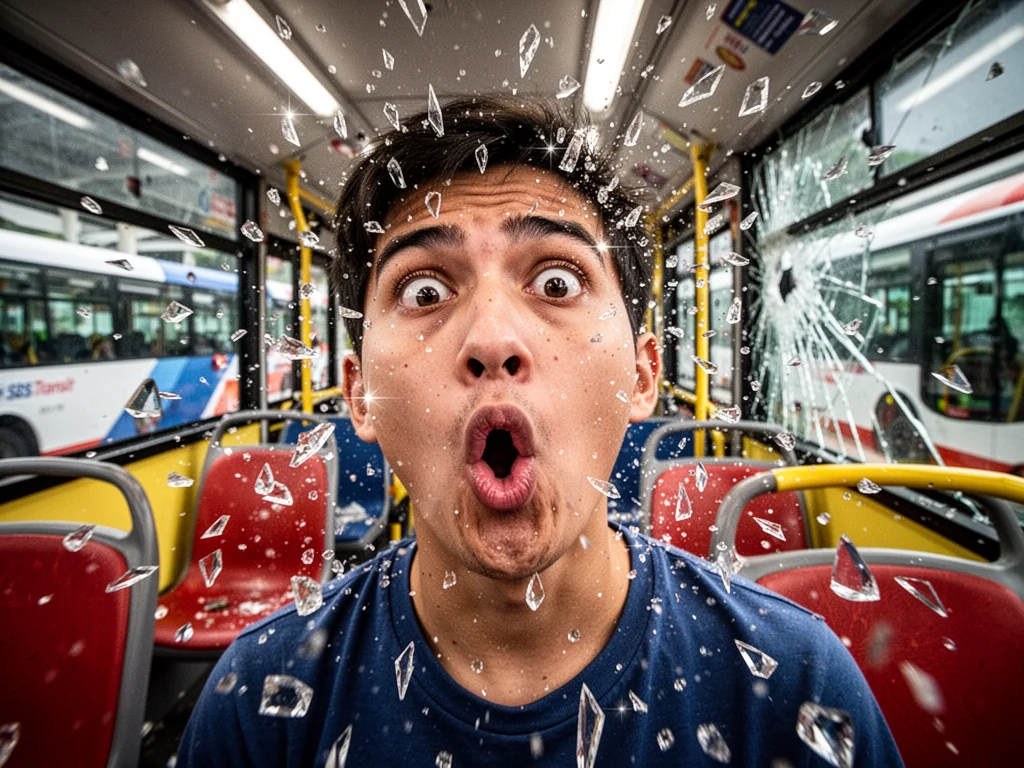 SBS Transit Offers Complimentary Glass Shard Exfoliation To Lucky AMK Passenger