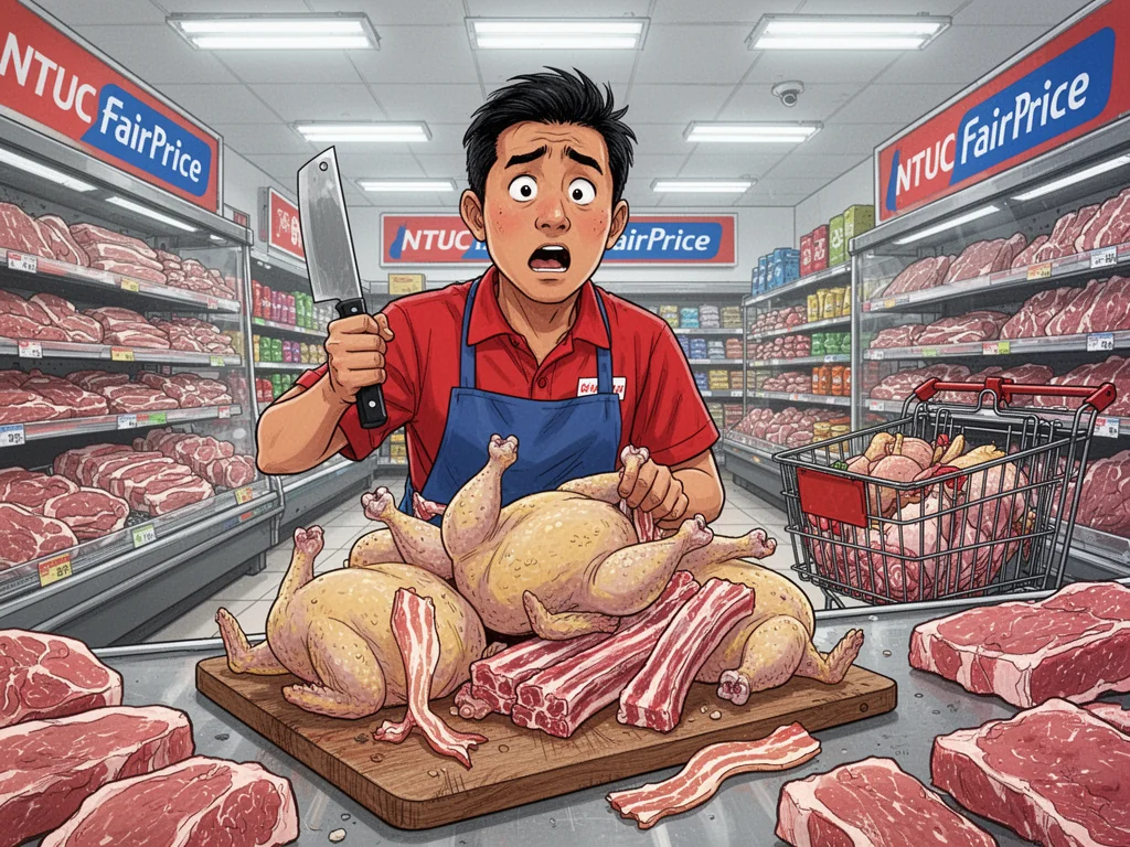 FairPrice Staff Shocked To Learn Pigs Aren’t Just Pink Chickens