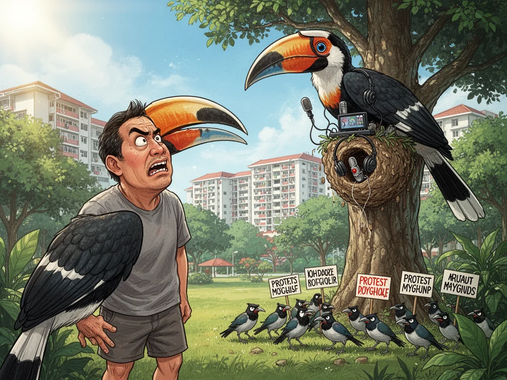 NParks Evicts Low-Income Squirrels For Luxury Hornbill Nesting Suites