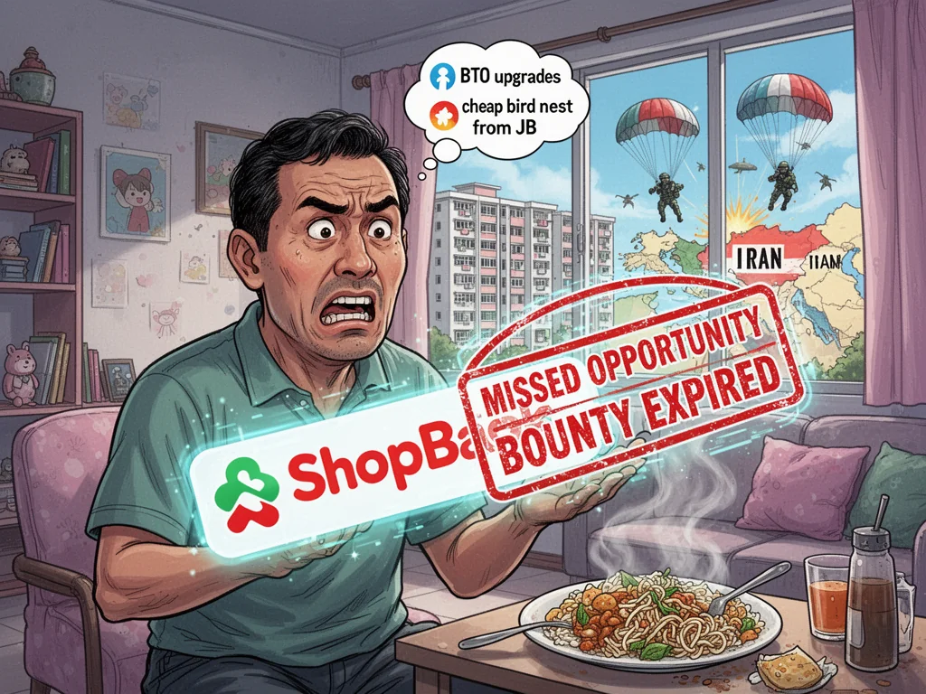 Sinkies Fuming That Iranian Pilot Bounty Wasn't On ShopBack