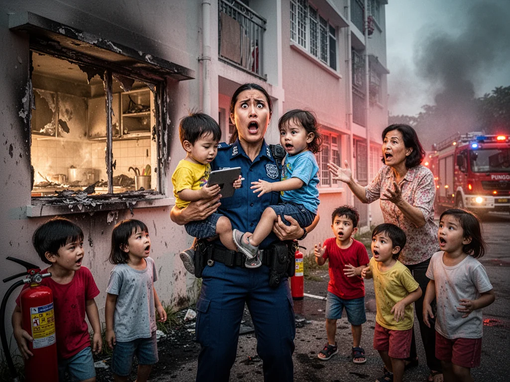 Officer Rescues Family From Fire Before Mother Blames Lawrence Wong