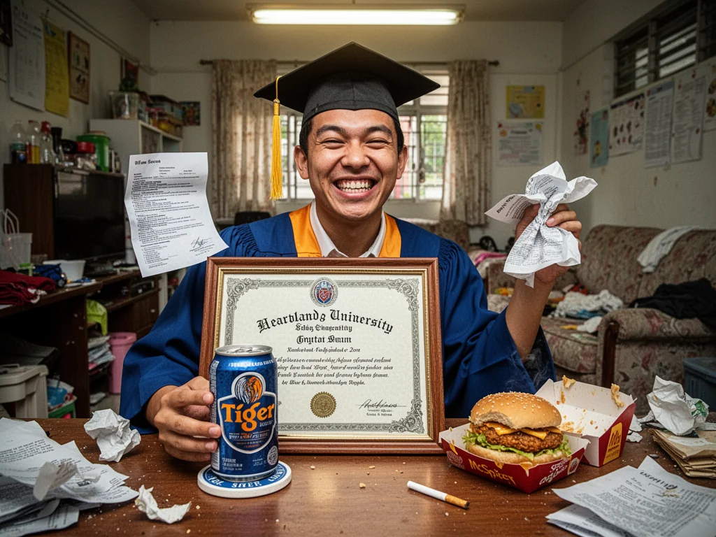 Private Uni Grad Thrilled Degree Finally Qualifies Him For Poverty