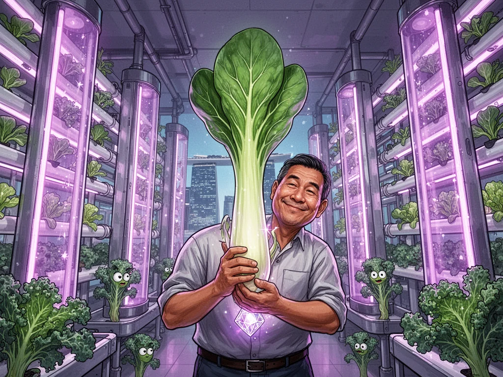 Government Successfully Harvests Single $400 Stalk of Vertical Bok Choy