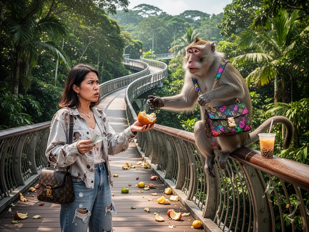 Macaque Declares Henderson Waves Sovereign Territory, Demands Bread Tribute