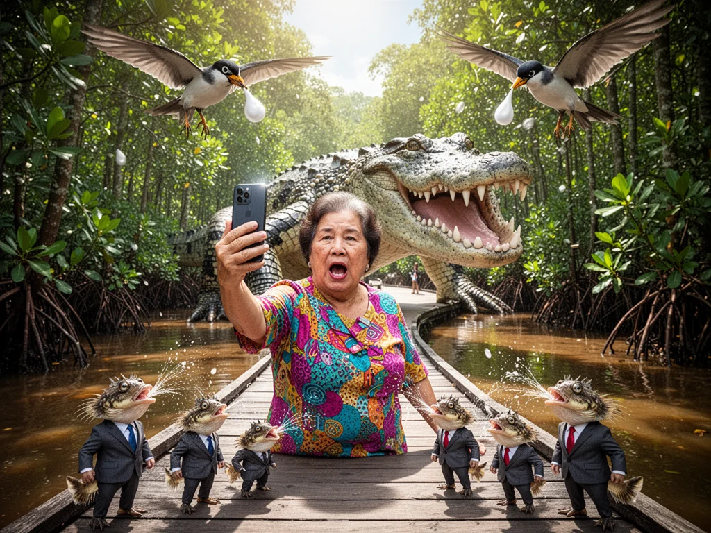 Sungei Buloh Crocodiles Recruited To Eliminate Singapore’s Slowest Walking Tourists