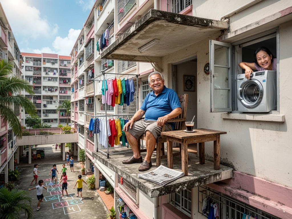 Marsiling Uncle Expands Flat By Annexing Concrete Canopy
