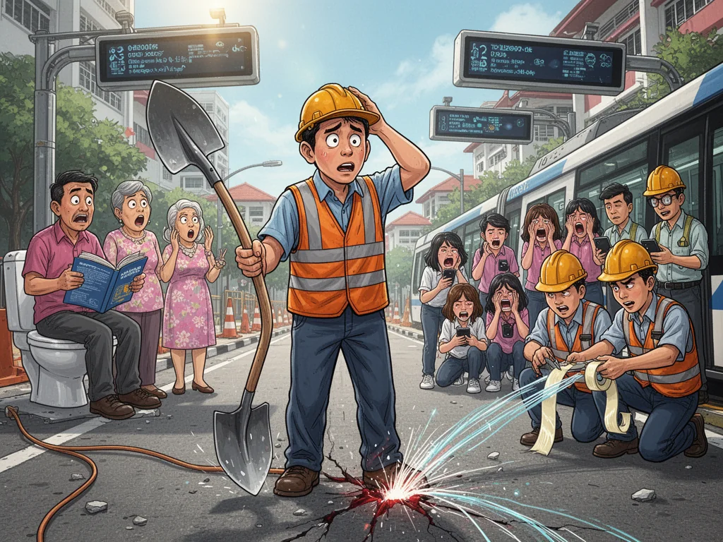 Construction Worker With One Shovel Defeats Singapore’s Entire Smart Nation