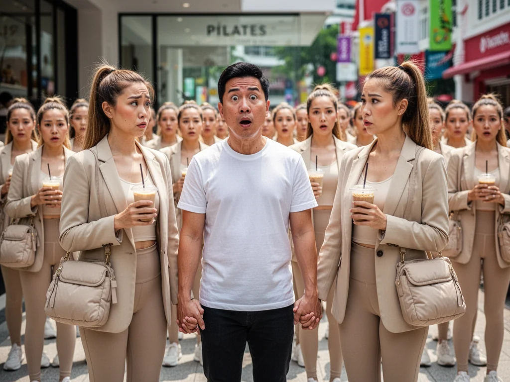Government Struggles to Distinguish Between 400,000 Identical Singaporean Girls in Lululemon