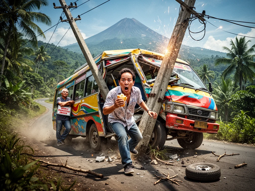 Indonesian Man Promoted To Bus Driver For Merely Standing Near Vehicle