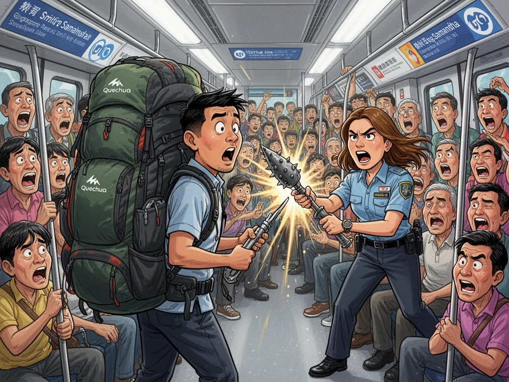 LTA Authorises High-Voltage Tazing for Backpack-Wearing MRT Commuters