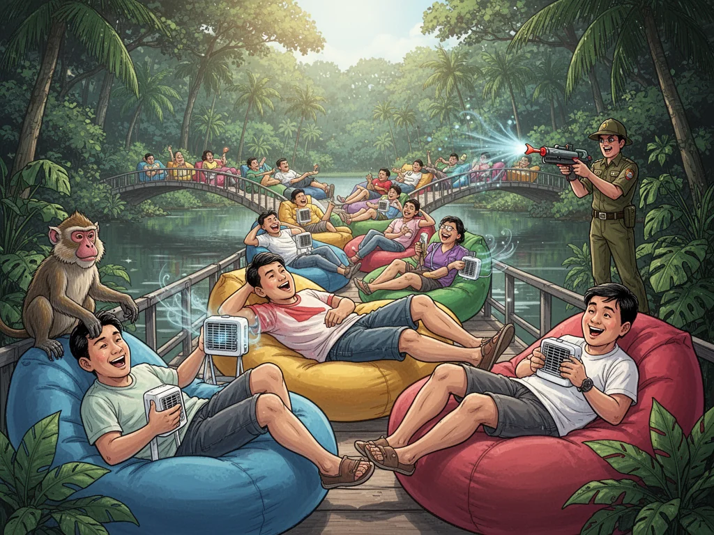 MacRitchie Bridge Retrofitted with Massage Chairs to Discourage Disgusting Productivity