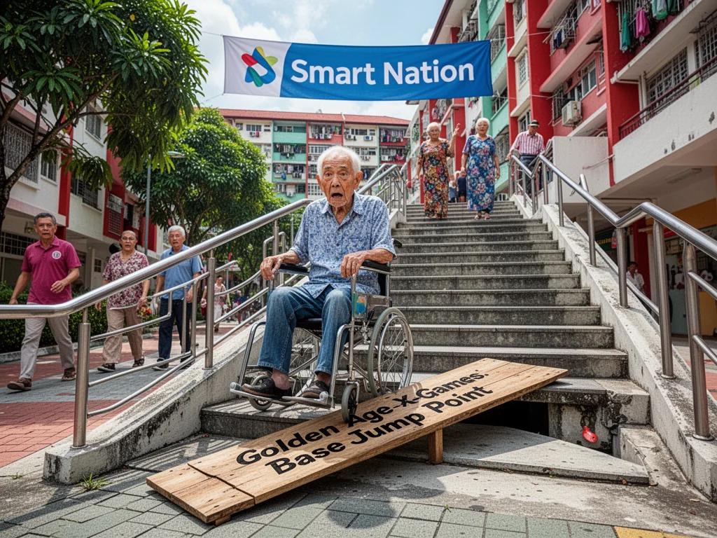 LTA Rebrands Missing Wheelchair Ramps As 'High-Stakes Urban Parkour'