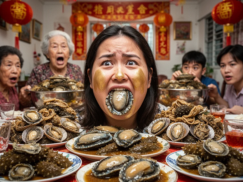 Singaporean Woman Replaces Entire Personality With Expensive Abalone For Reunion Dinner