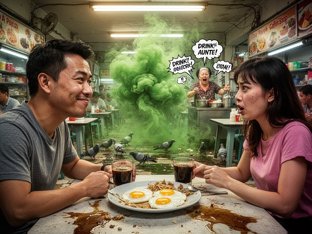 SInkie Man Claims Bird-Infested Kopitiam Is Ultimate Erotic Testing Ground