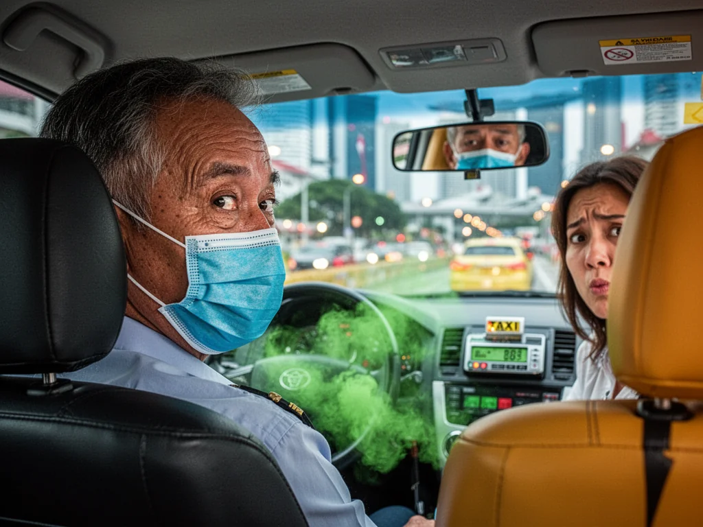 Taxi Uncle Keeps Mask On To Hide Constant Silent Judging