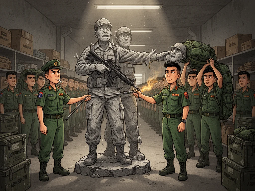 Armskote Storeman Rejects Fossilised Recruit’s Rifle for Having ‘Too Much Carbon’